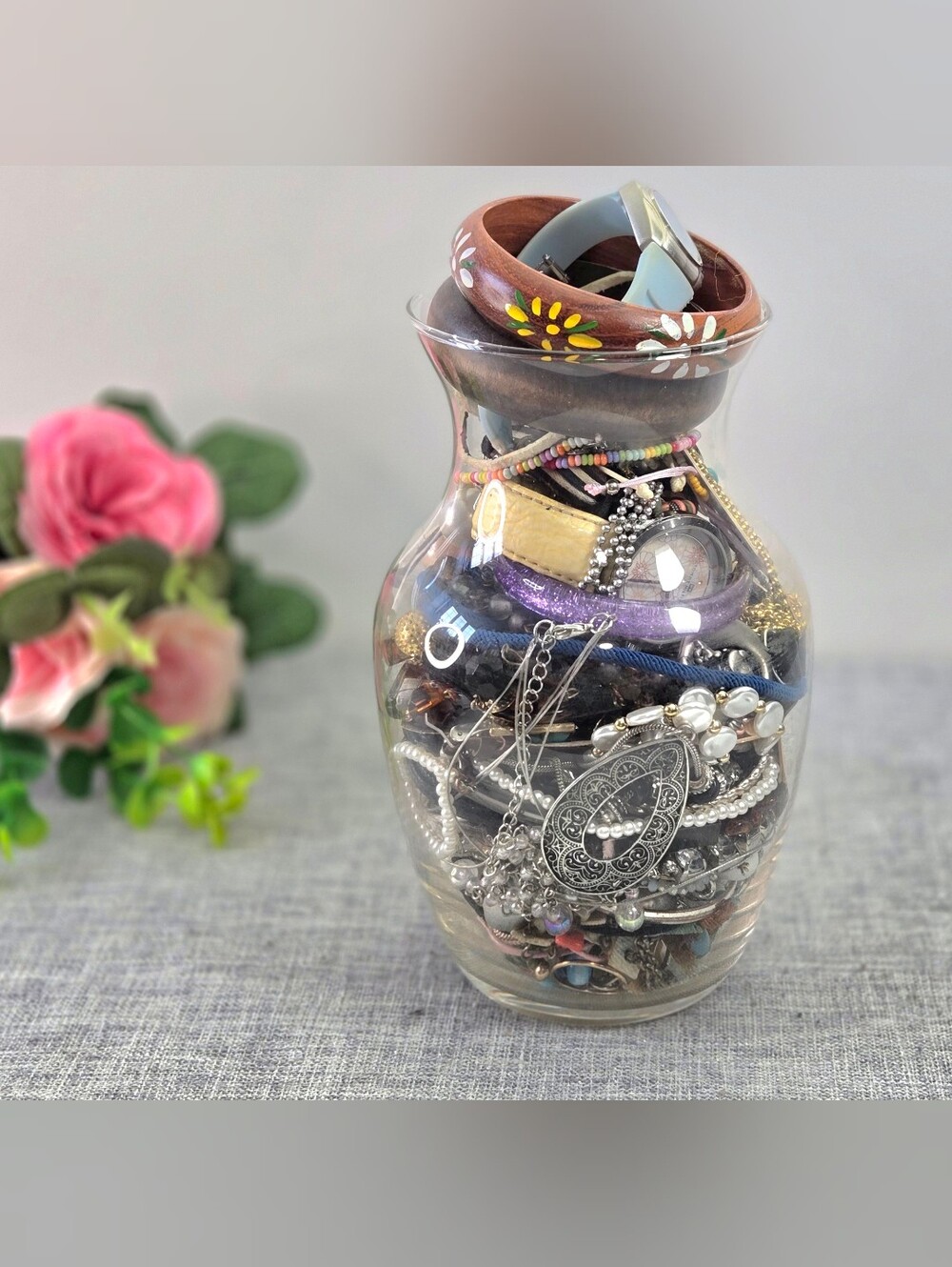 Mistery Costume Jewelry Jar 1990s To Now To Wear Or For Parts,